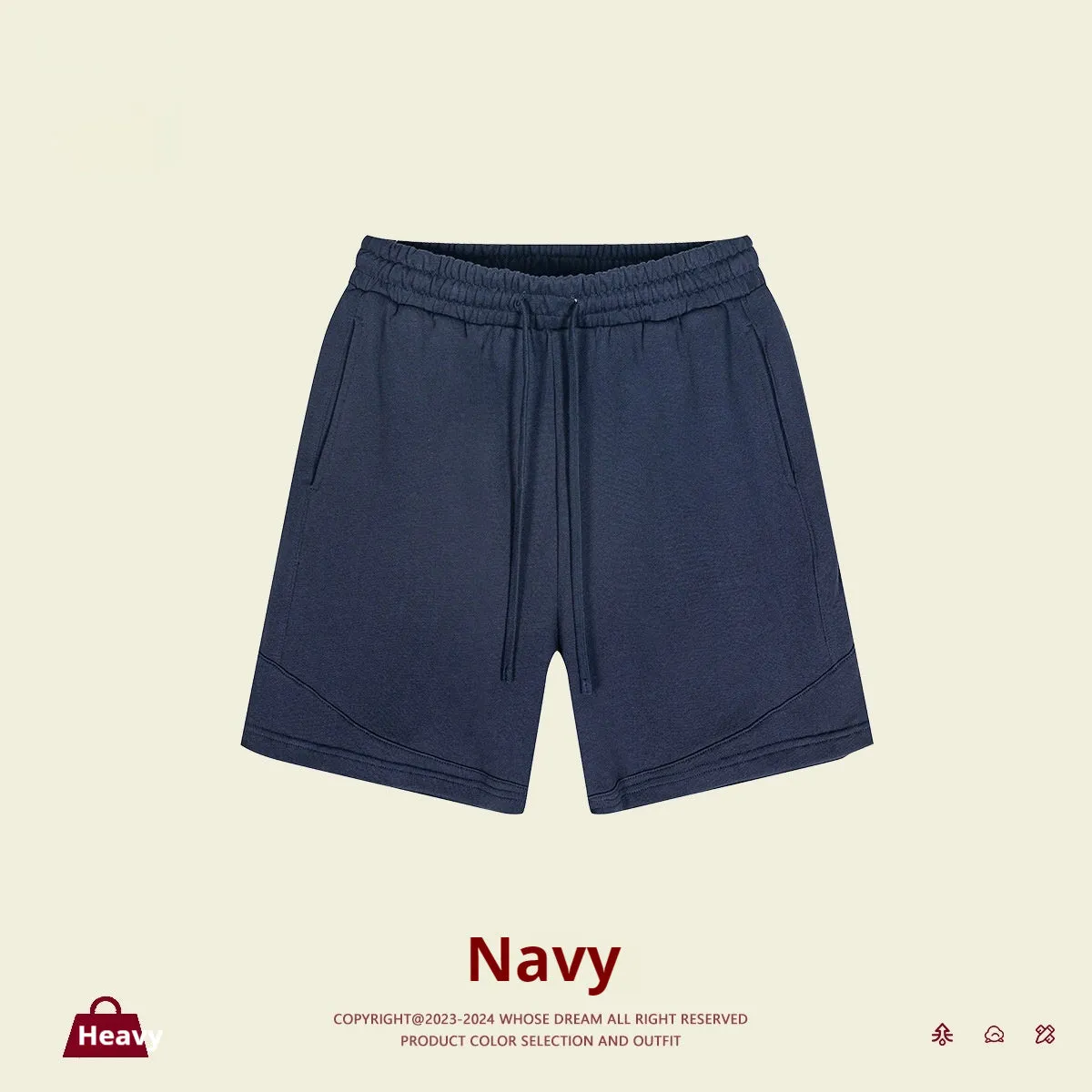 Solid colour cotton children's sports shorts in loose fit design available in multiple sizes