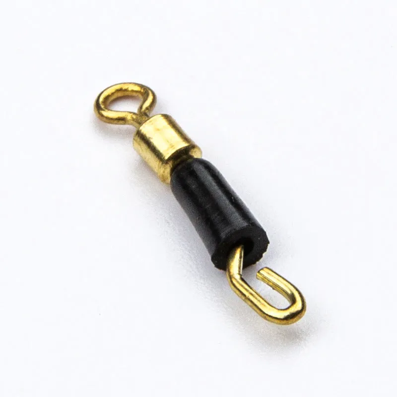 Wire clip silicone opening swivel pin fishing accessory showing rotation mechanism and size options