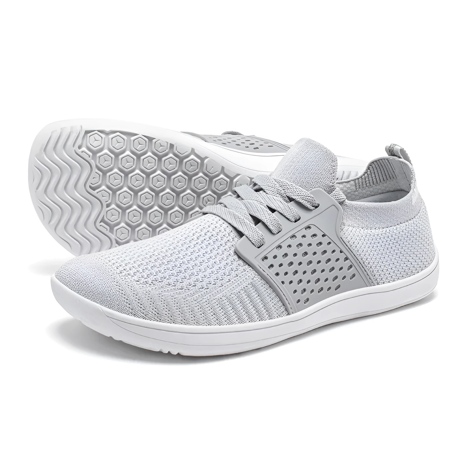 Men's synthetic leather walking shoes with soft bottom and wide head design in lace-up style