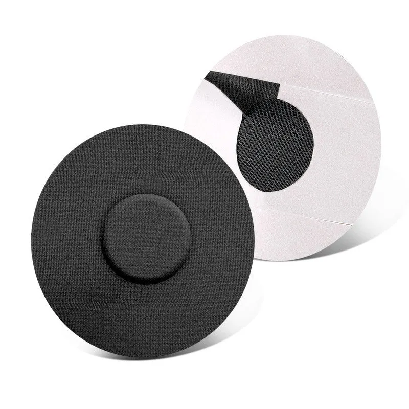 Sports anti-slip adhesive patch sensor with elastic fabric and glue-free self-adhesive backing