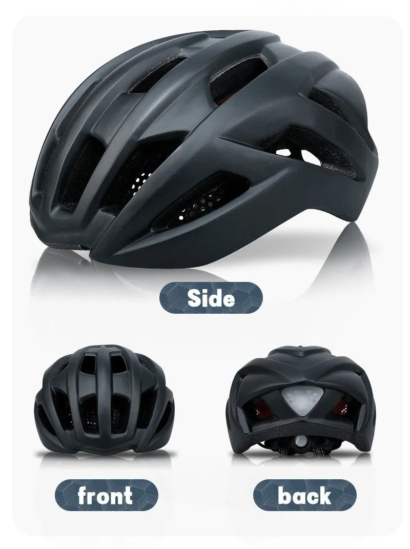 Orange lightweight bicycle helmet for road and mountain biking, showing ventilation holes.