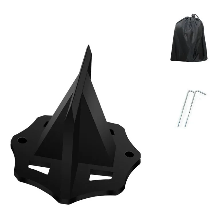 Small square wood splitter with cast iron construction for portable wood chopping