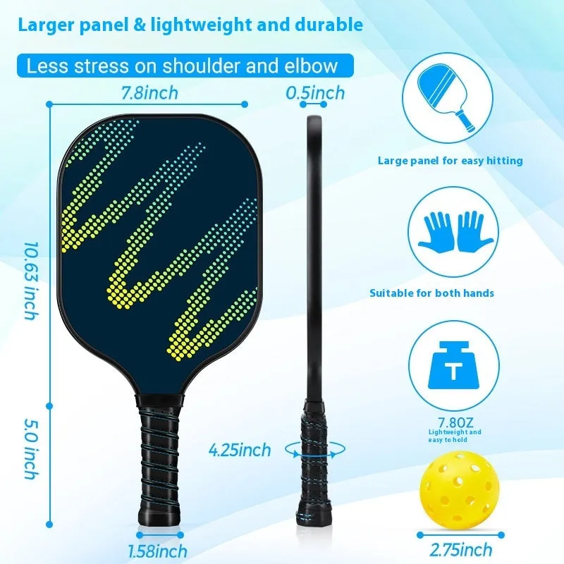 A high-density fibreglass table tennis racket for outdoor sports, complete set.