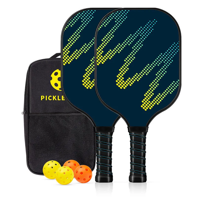 A high-density fibreglass table tennis racket for outdoor sports, complete set.