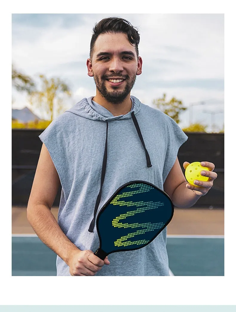 A high-density fibreglass table tennis racket for outdoor sports, complete set.