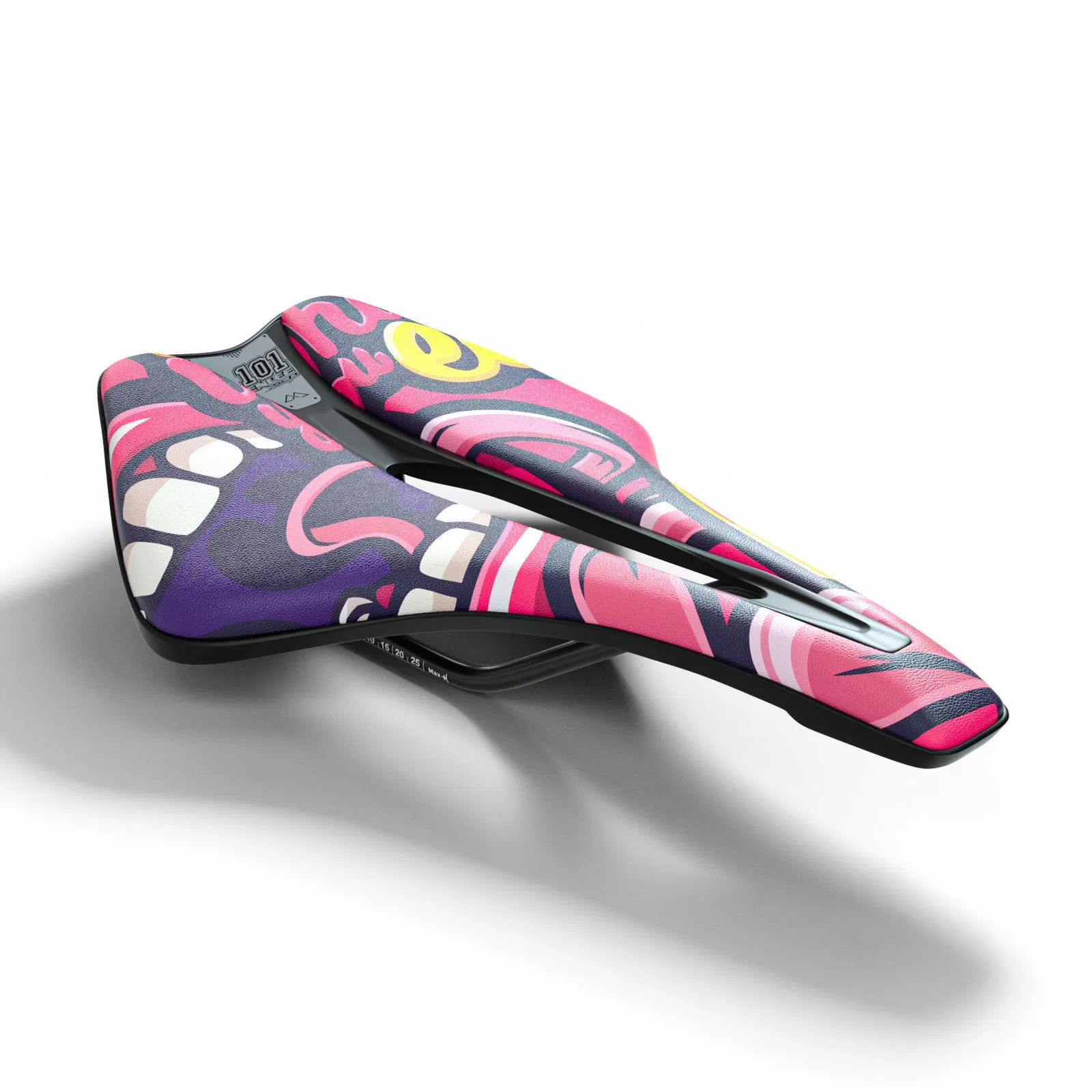 Bike saddle with ultra-light EVA cushion and hollow comfort design in PU leather