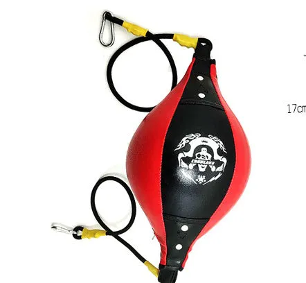 Spring Dragon diamond pattern PU boxing speed ball in black and red colours with inflator