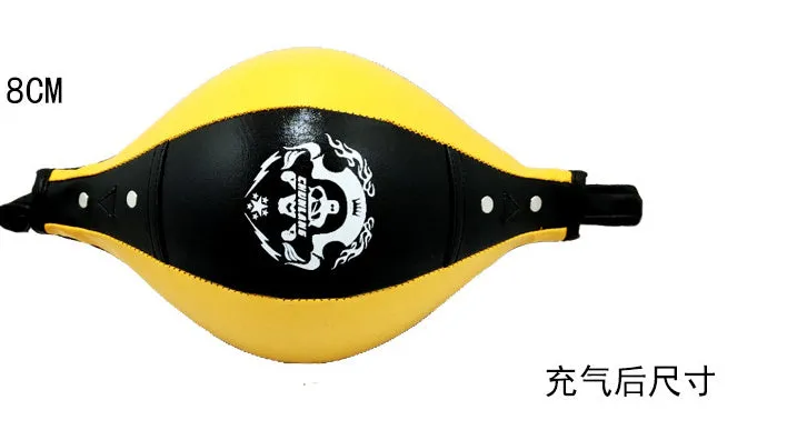 Spring Dragon diamond pattern PU boxing speed ball in black and red colours with inflator