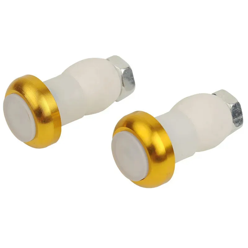 Aluminium alloy bicycle handle blocking light in black, red, blue, silver or gold with white rubber lampshade