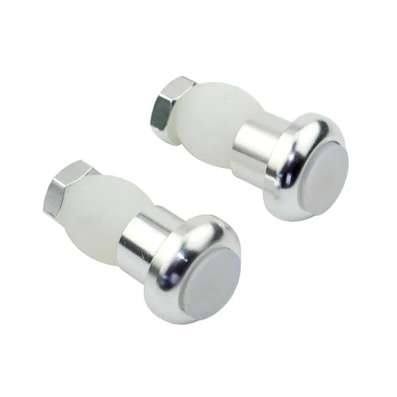 Aluminium alloy bicycle handle blocking light in black, red, blue, silver or gold with white rubber lampshade