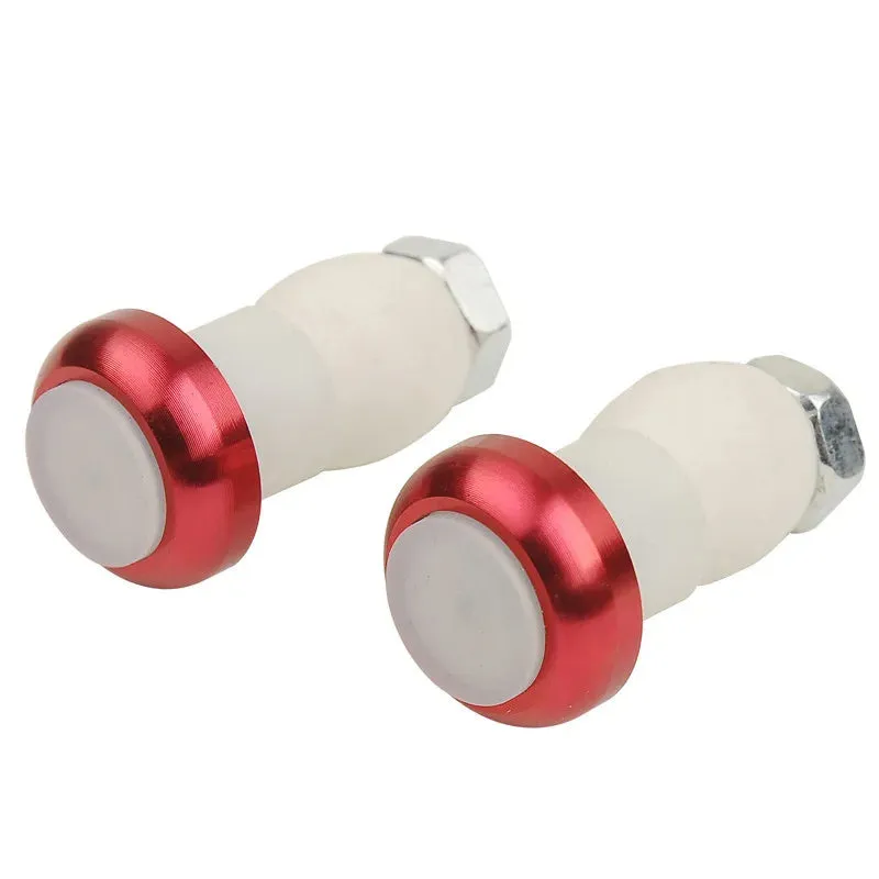 Aluminium alloy bicycle handle blocking light in black, red, blue, silver or gold with white rubber lampshade