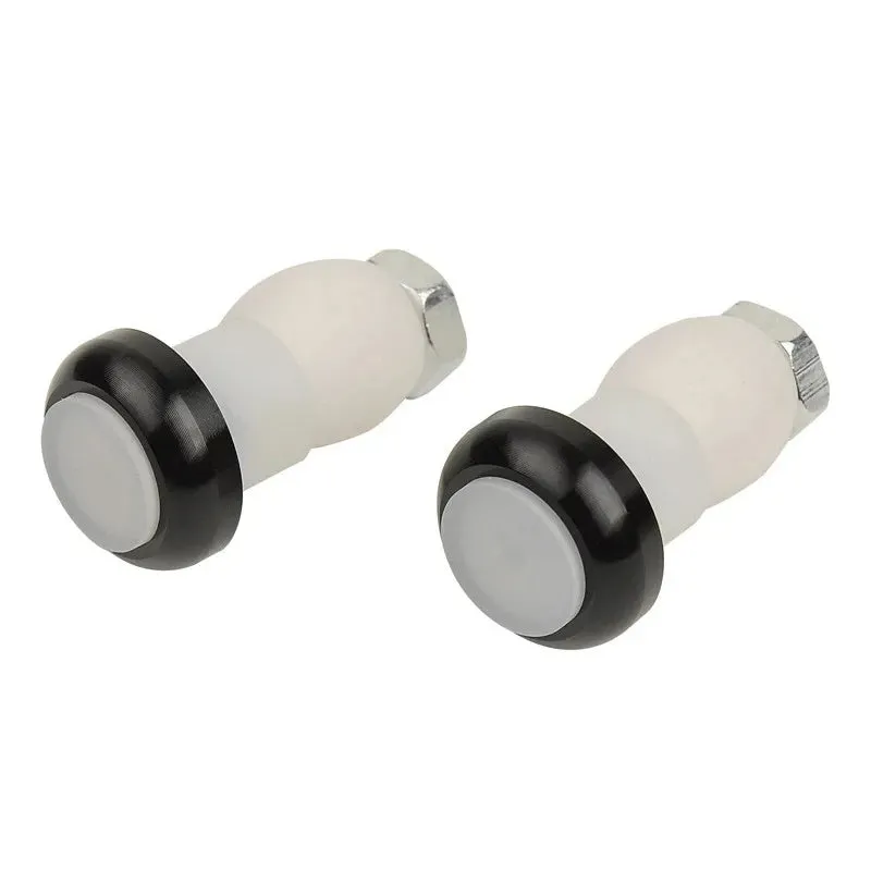 Aluminium alloy bicycle handle blocking light in black, red, blue, silver or gold with white rubber lampshade