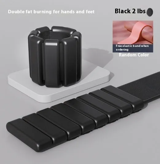 Velcro silicone fitness weight bracelet with detachable 1lb or 2lb weights