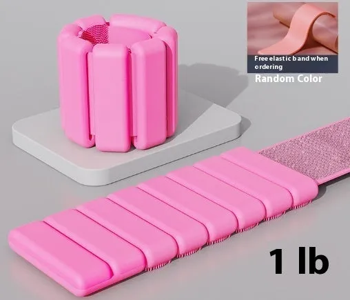 Velcro silicone fitness weight bracelet with detachable 1lb or 2lb weights