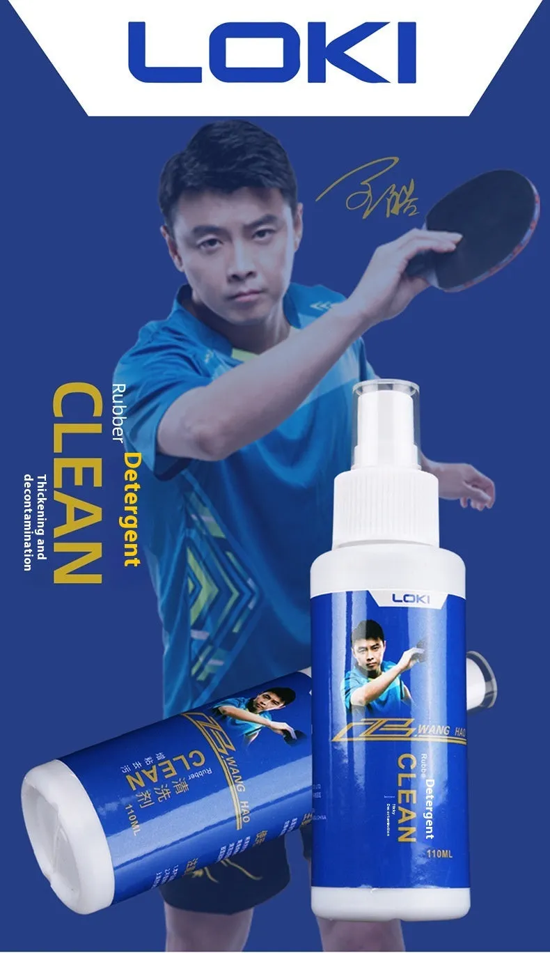 110ml table tennis rubber cleaning liquid bottle with sponge applicator for ping pong bat maintenance