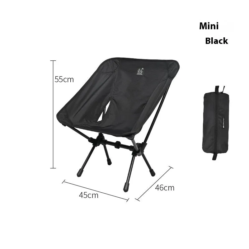 Aluminium alloy foldable moon chair with Oxford cloth seat in army green colour