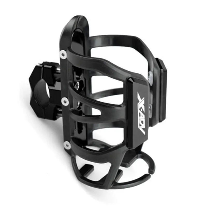 Black water bottle cage mounted on a Honda X-ADV scooter.