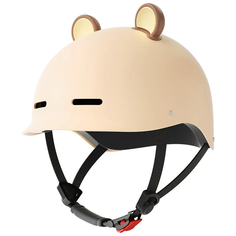 3C-certified electric bicycle commuter helmet shown in mocha colour with ABS shell