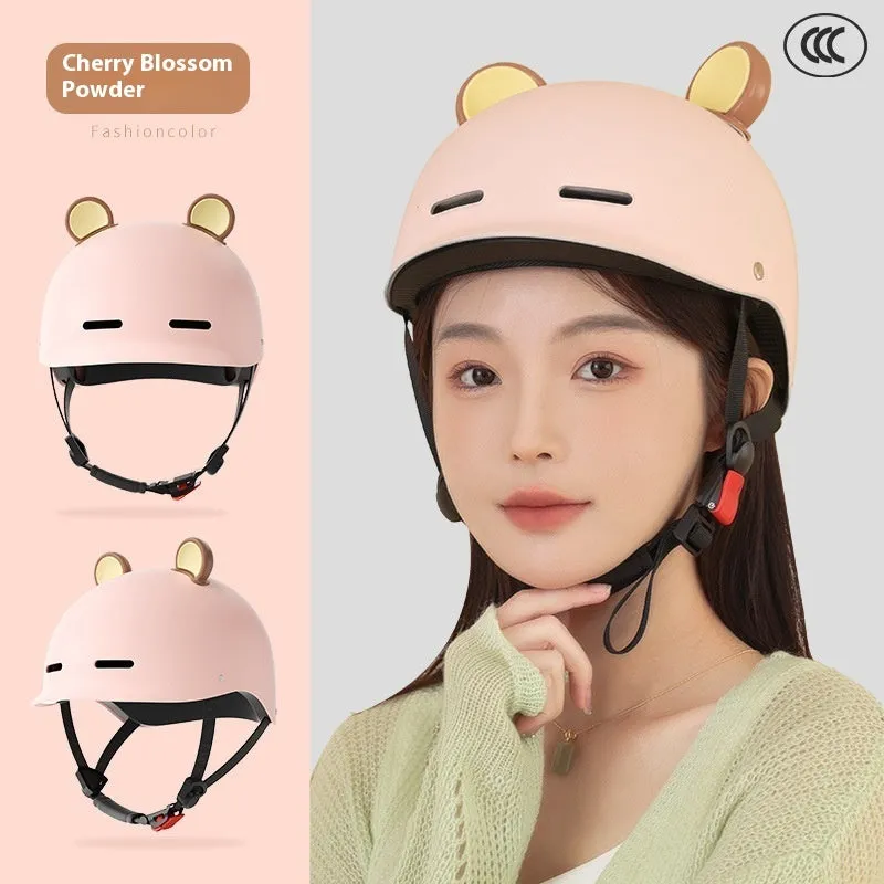 3C-certified electric bicycle commuter helmet shown in mocha colour with ABS shell