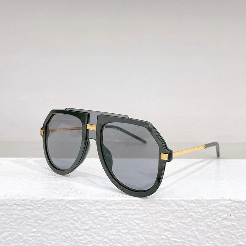 Black leopard print large frame sunglasses with elliptical shape on board material frame