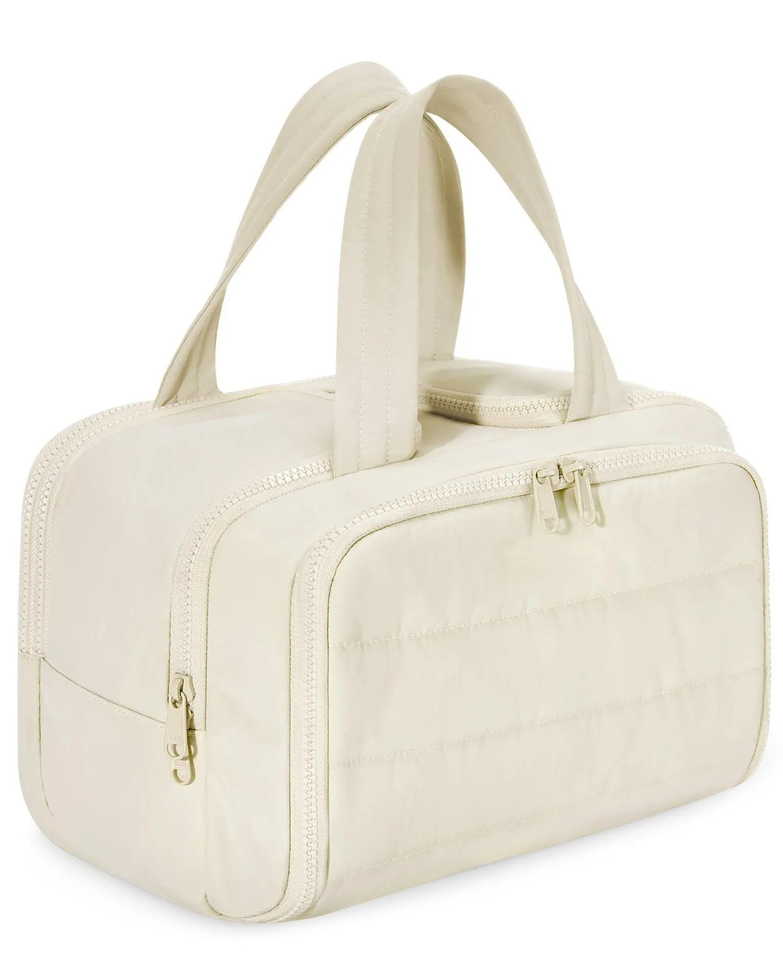 A large, open-topped lightweight travel toiletry bag in a choice of colours, showing its spacious interior.
