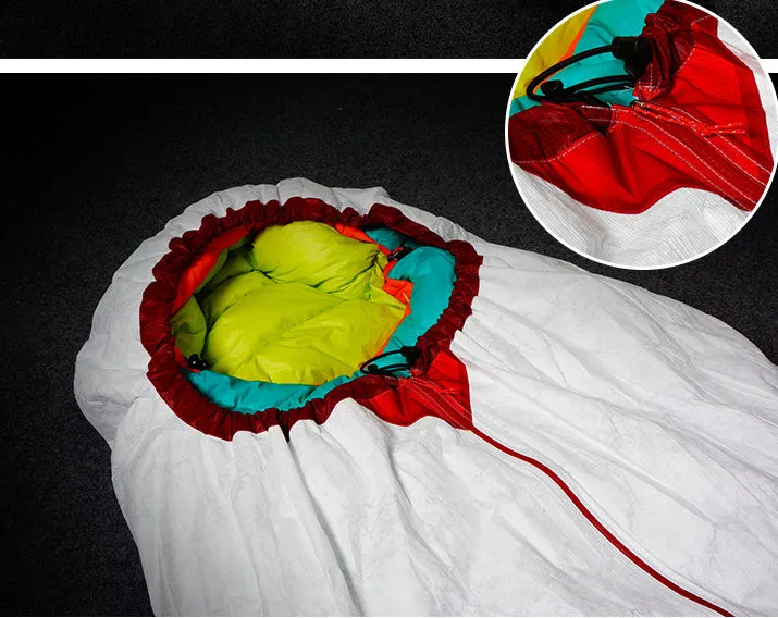 Outdoor climbing sleeping bag cover with mummy structure and dirt-proof construction