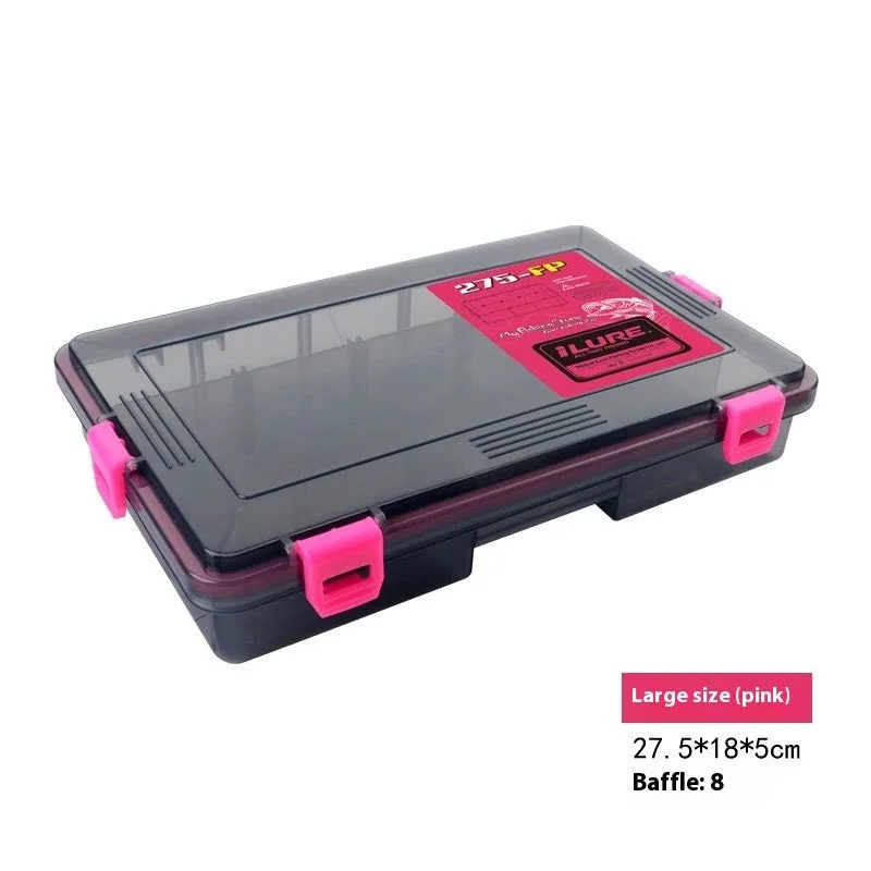 Blue waterproof plastic fishing lure storage box for tackle organisation.