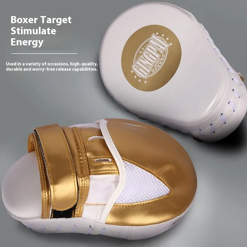 Vertical gold or green PU training pad for boxing and Sanda martial arts