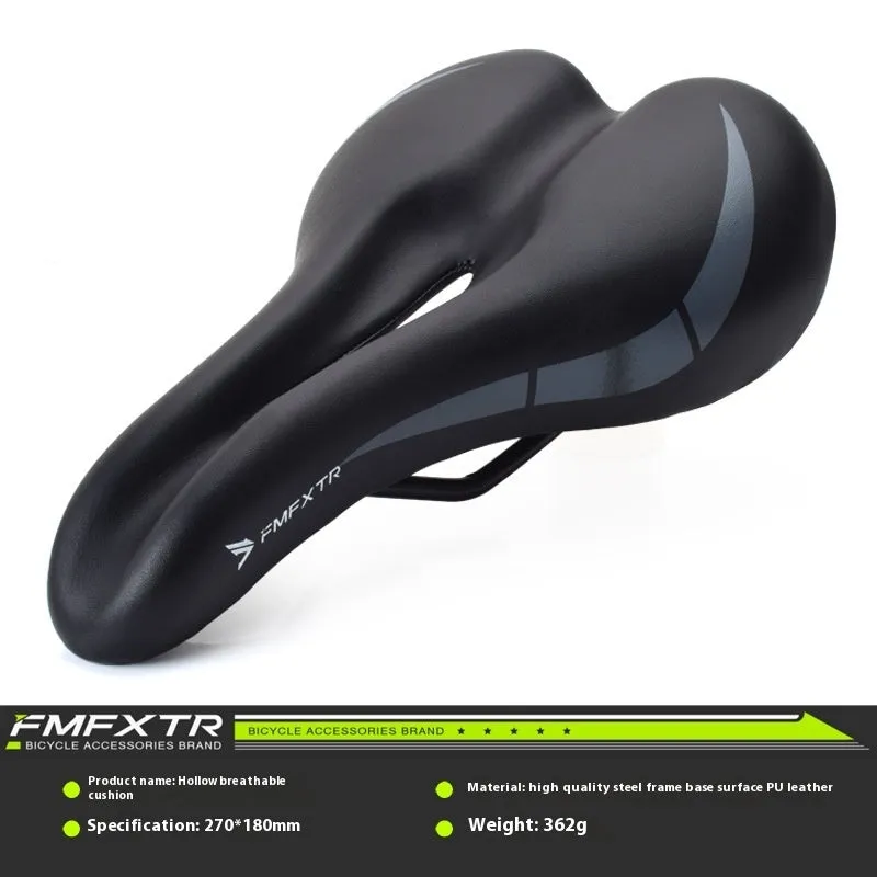 Bicycle seat cushion with hollow centre, PU leather cover, shown in 3147 colour.