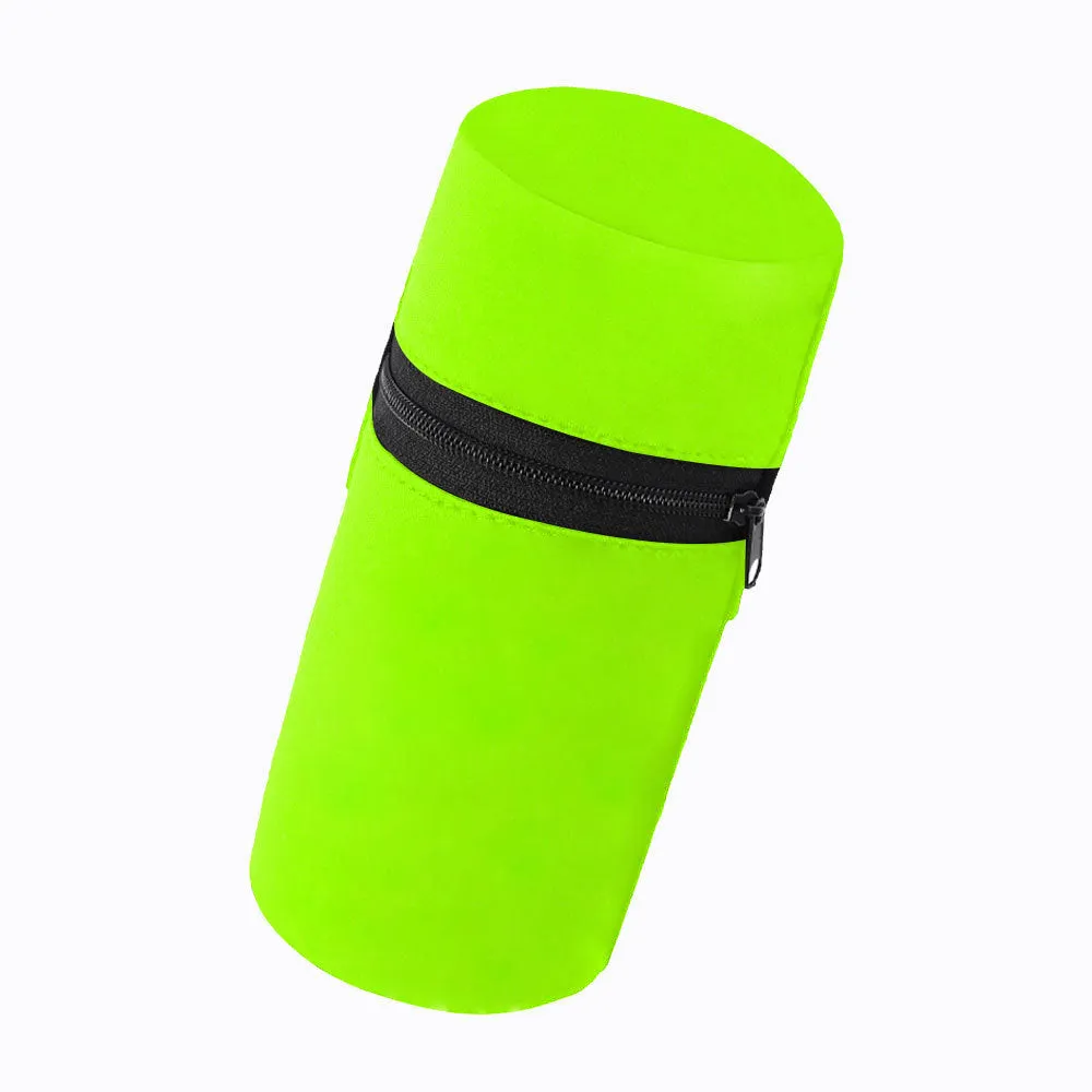Sports arm bag for running with adjustable strap and multiple colour options including striped patterns