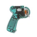 Electric fishing hook tier tool with automatic electronic mechanism in blue transparent colour