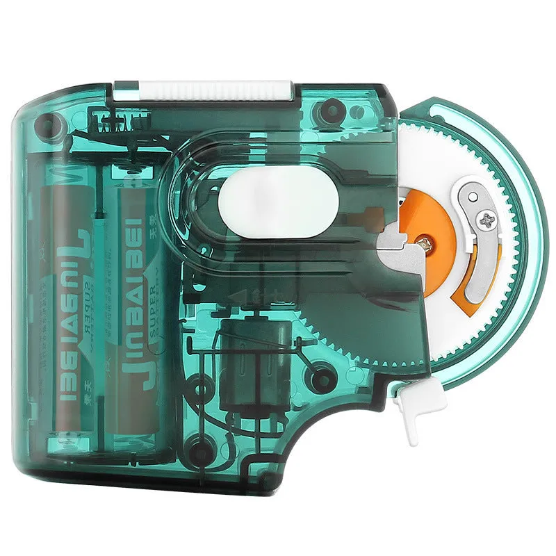 Electric fishing hook tier tool with automatic electronic mechanism in blue transparent colour