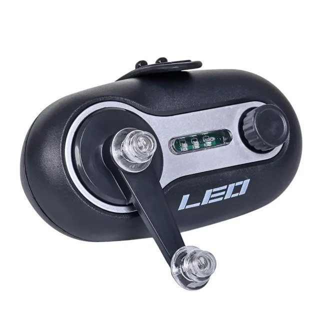 Telescopic fishing rod alarm with night fishing induction lamp in blue wheel style