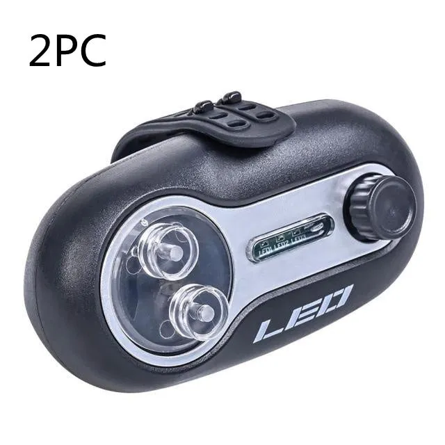 Telescopic fishing rod alarm with night fishing induction lamp in blue wheel style