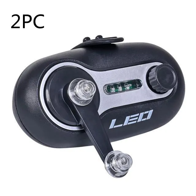 Telescopic fishing rod alarm with night fishing induction lamp in blue wheel style