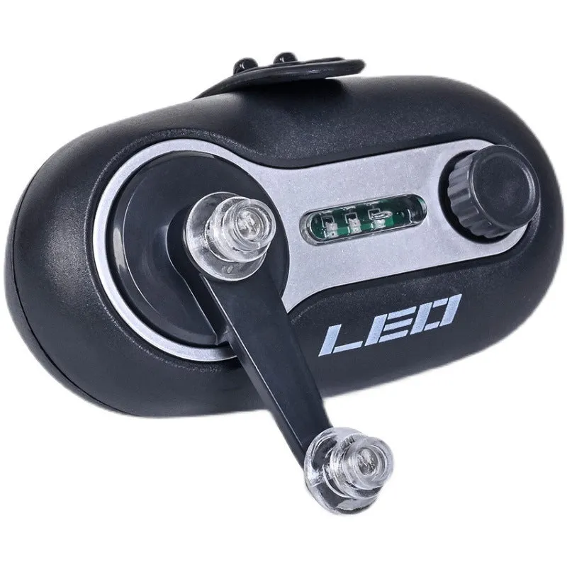 Telescopic fishing rod alarm with night fishing induction lamp in blue wheel style