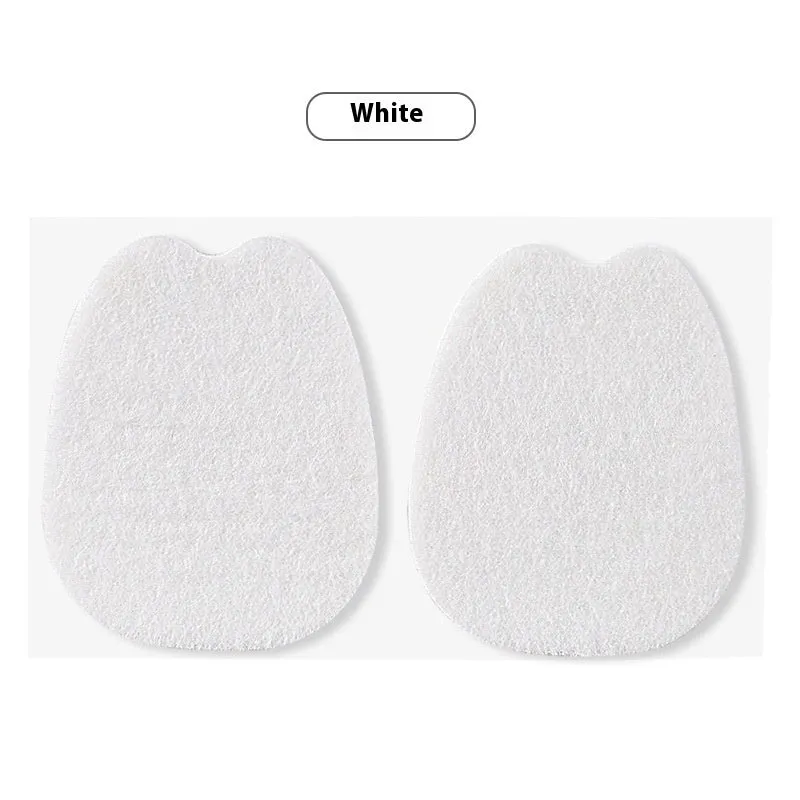 White thin felt anti-wear sticker for shoe tongue protection.