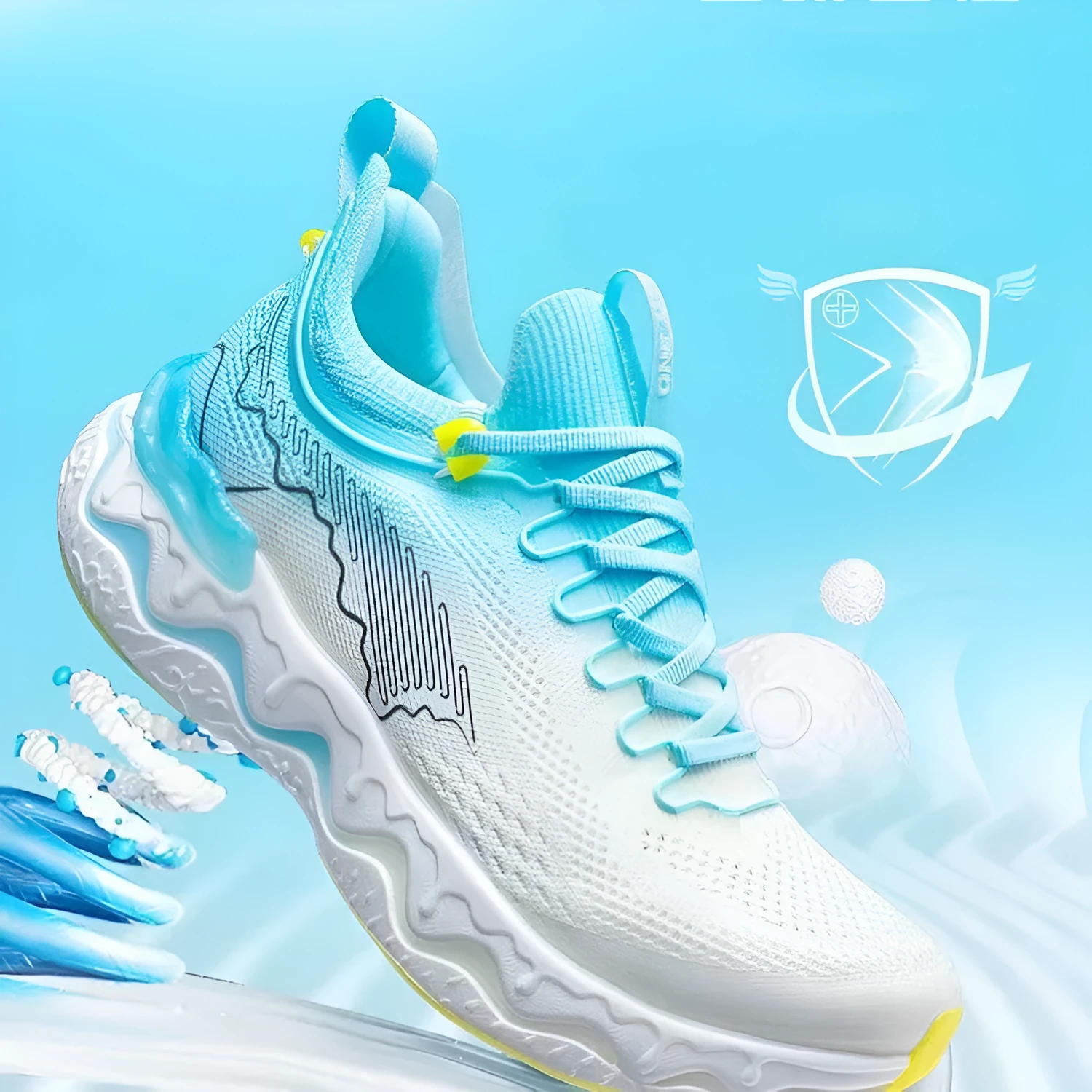 Women's cushioned running shoes with thick rubber soles in multiple colour options