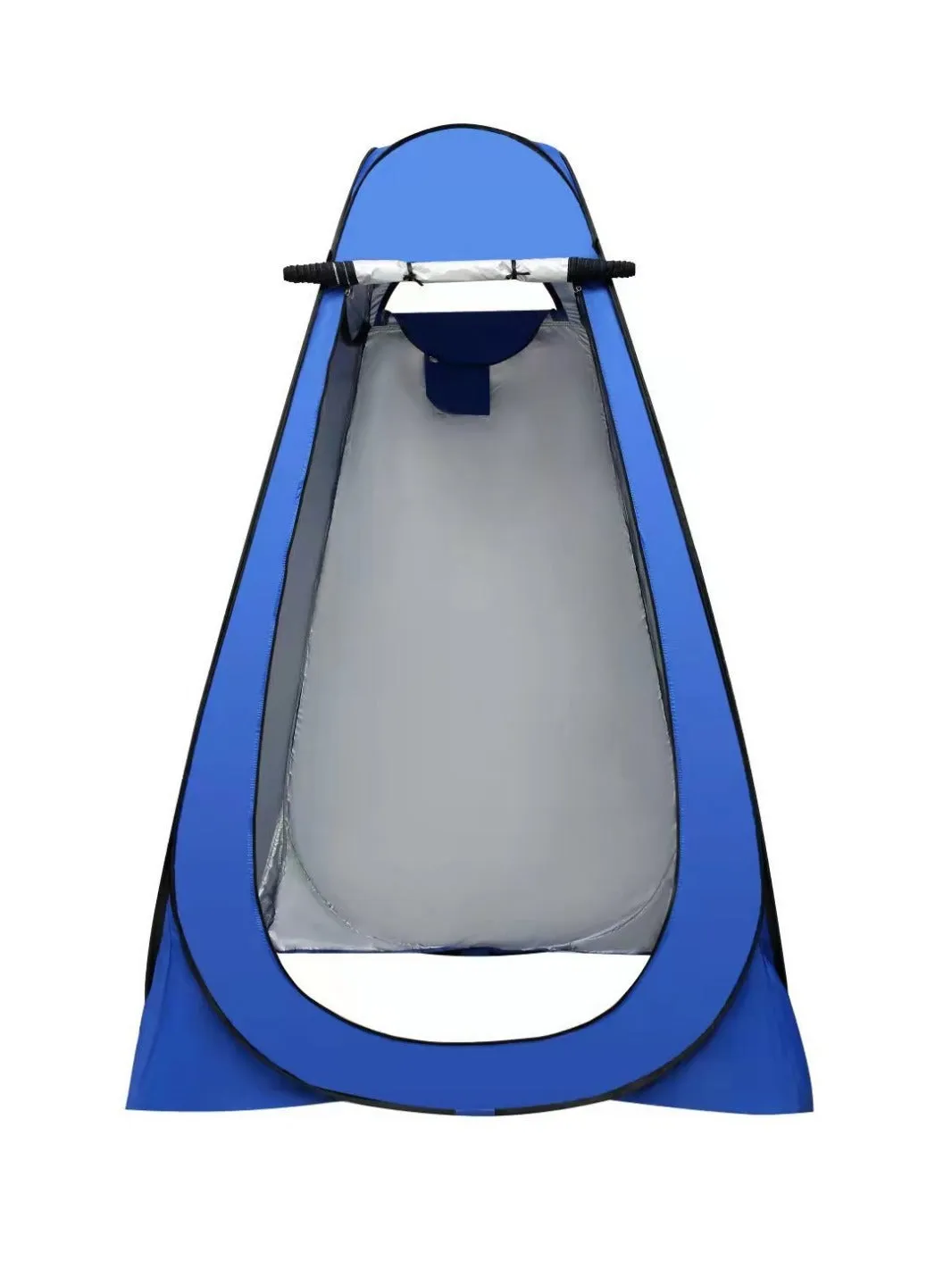 Quick-opening outdoor camping changing tent in blue with waterproof silver-coated polyester fabric
