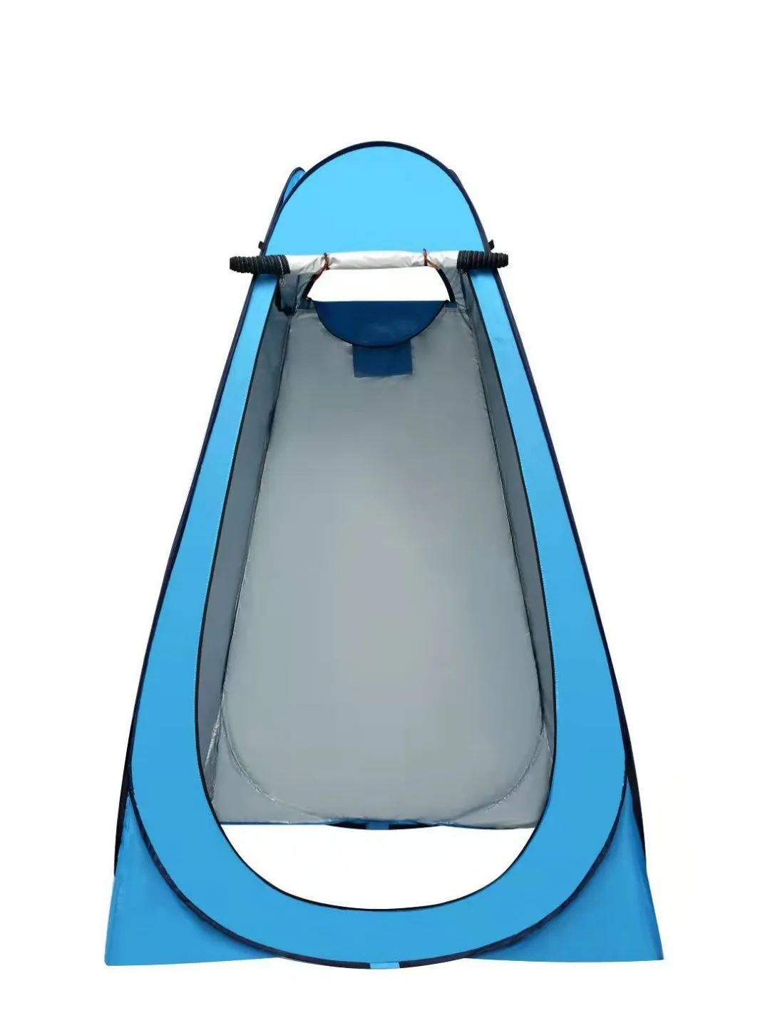 Quick-opening outdoor camping changing tent in blue with waterproof silver-coated polyester fabric