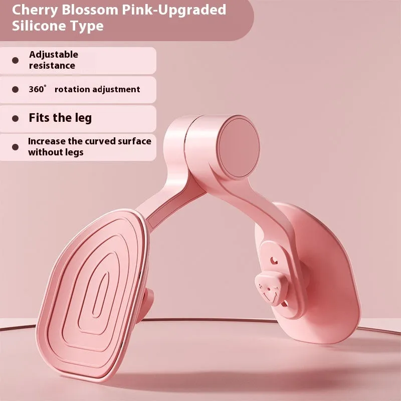 Pink pelvic floor muscle trainer with three resistance gears and rubber coating for exercise