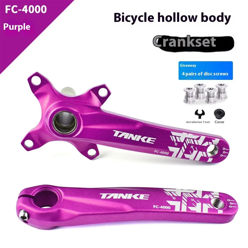 Mountain bike GXP crankset in black, red, or purple with single aluminium chainring and 170mm arms