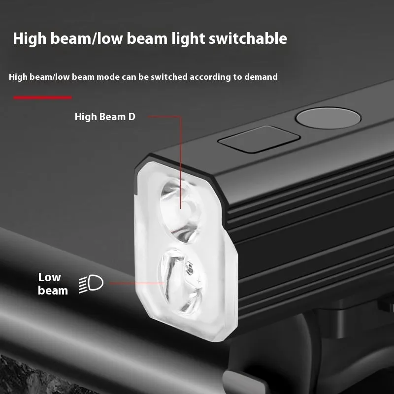 Aluminium alloy bicycle headlight with silicone mount on handlebars showing 400 lumen output