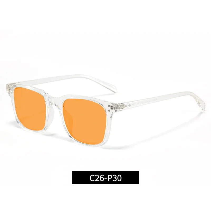 Orange lens blue light blocking glasses with a TR90 frame, shown in one of 11 available colour options.