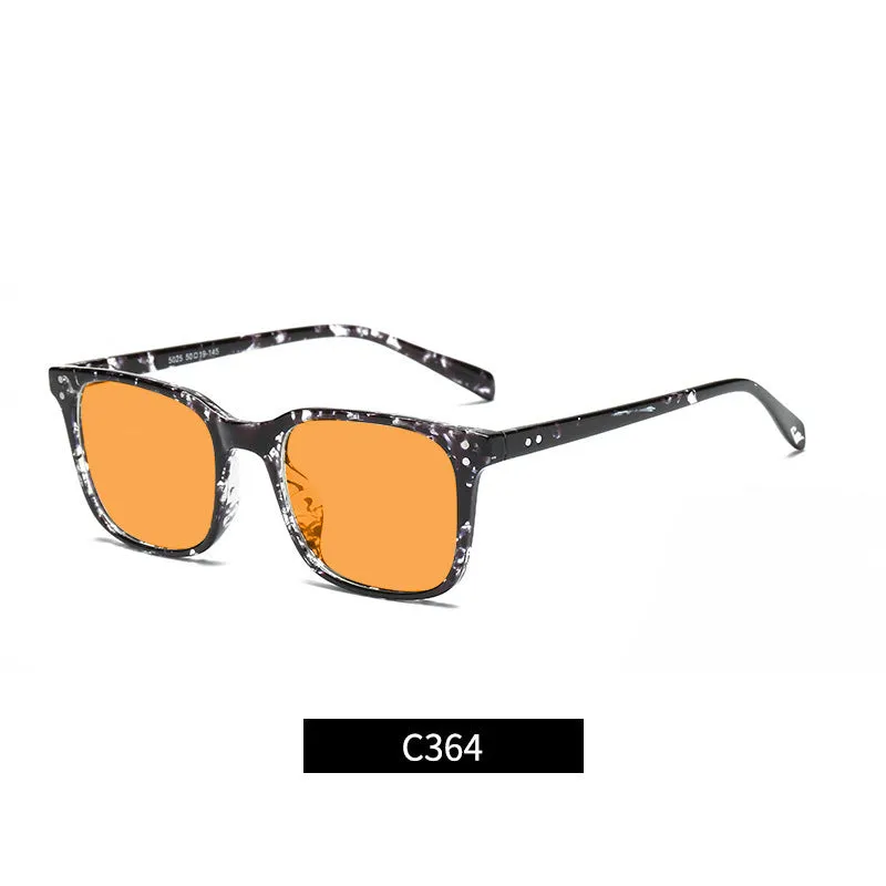 Orange lens blue light blocking glasses with a TR90 frame, shown in one of 11 available colour options.