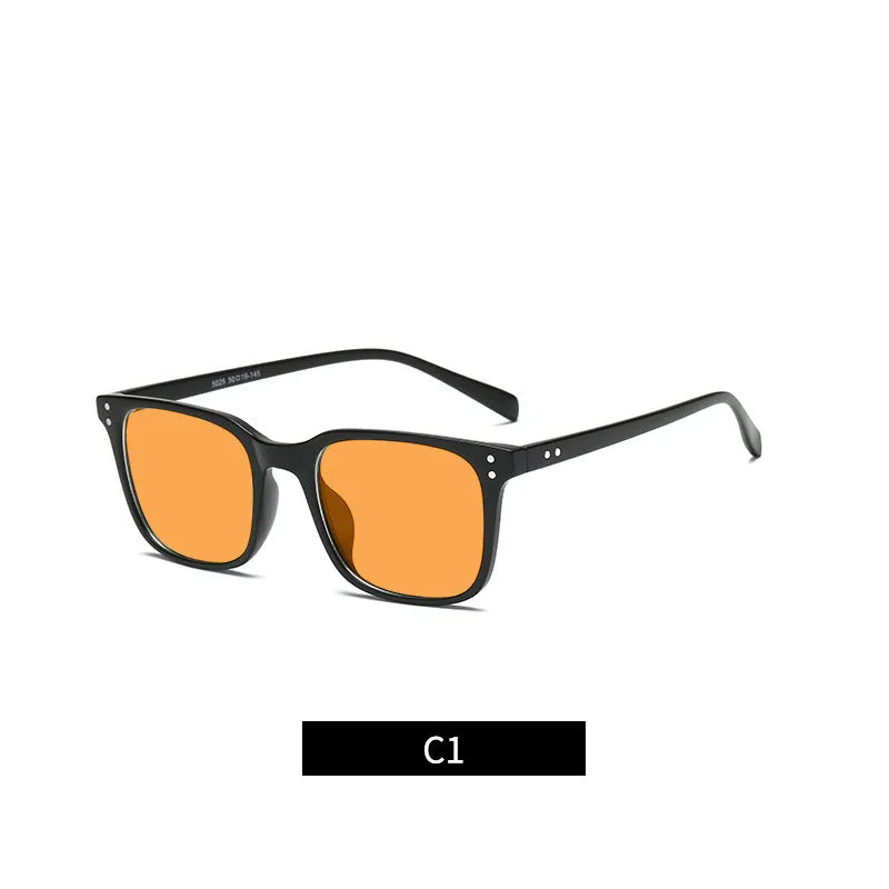 Orange lens blue light blocking glasses with a TR90 frame, shown in one of 11 available colour options.