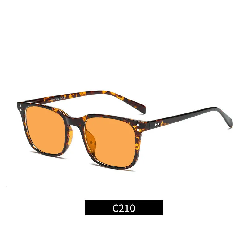 Orange lens blue light blocking glasses with a TR90 frame, shown in one of 11 available colour options.