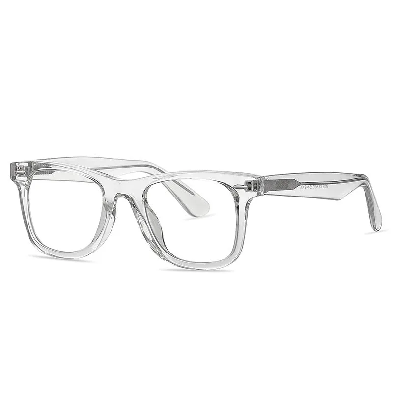 TR90 retro eyeglass frame with anti-blue light lenses in full-frame box style design