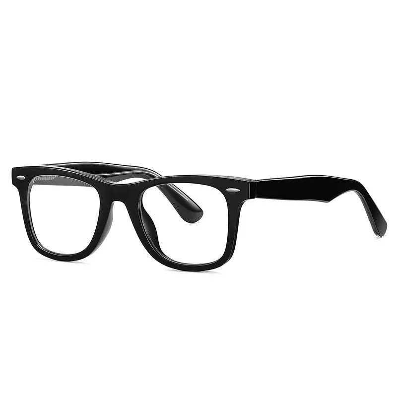 TR90 retro eyeglass frame with anti-blue light lenses in full-frame box style design