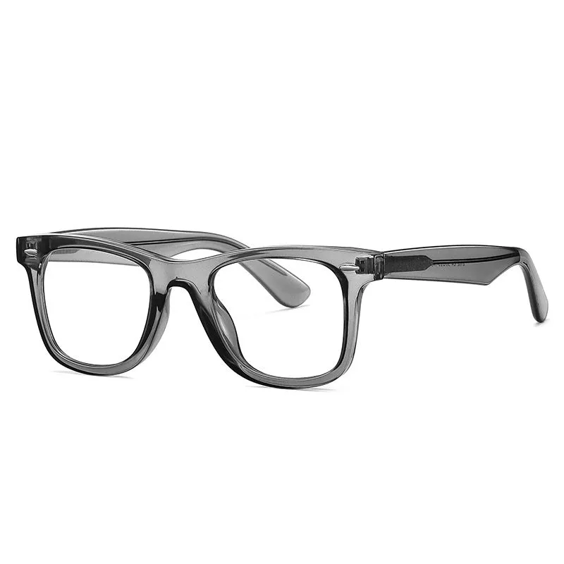 TR90 retro eyeglass frame with anti-blue light lenses in full-frame box style design